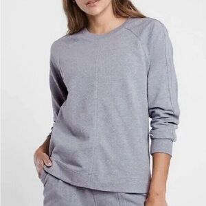 Athleta Farallon crewneck blue Heather sweatshirt Top 2x